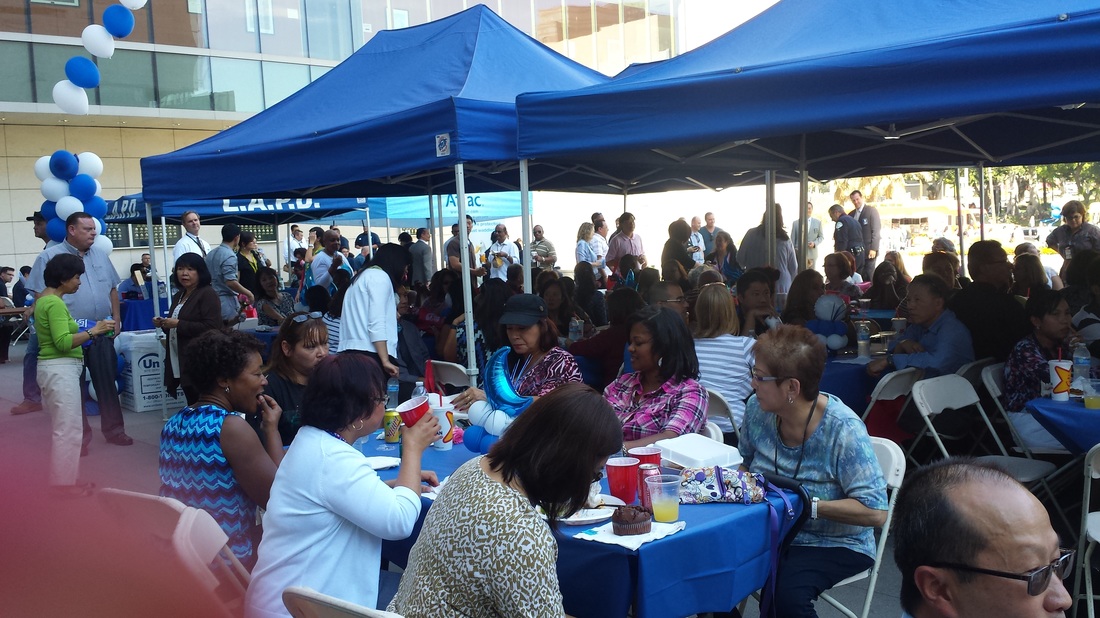 Group gathered and seated for Civilian Appreciation Day